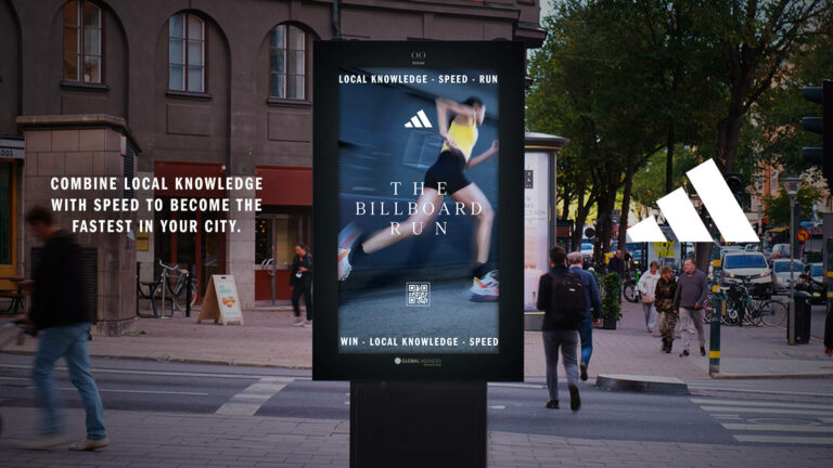 Adidas Billboard Run Campaign – Digital Top List on a Billboard